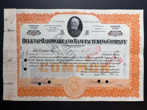 1929 belknap hardware stock - 1929,